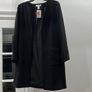 H&M Collarless Open-Front Blazer